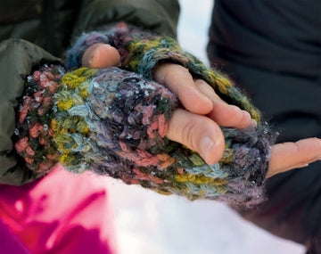 Mount Stanley Wrist Warmers in Schachenmayr Lova - Downloadable PDF