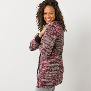 Rosebud Cardigan - Knitting Pattern for Women in Tahki Yarns Kaleidoscope