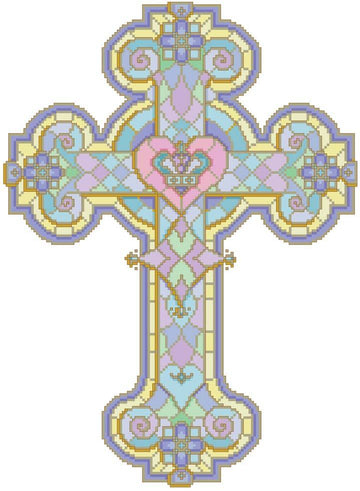 Stained Glass Cross - PDF