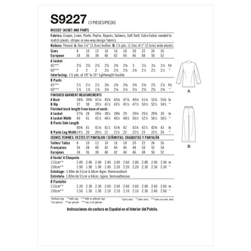 Simplicity Misses' Jacket & Pants S9227 - Sewing Pattern