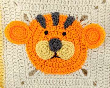 Lions and Tigers and Bears Blanket in Red Heart Super Saver Economy Solids - LW4684 - Downloadable PDF