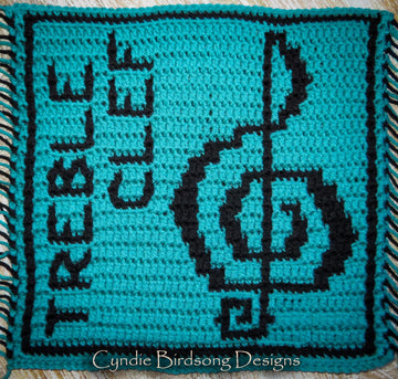 Musical Magic mosaic square - Treble Clef