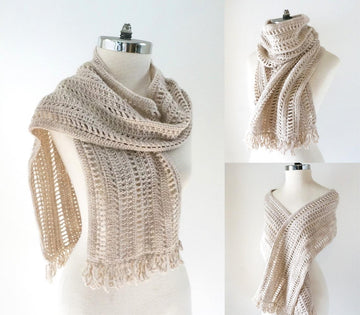 Elegant Textured Scarf Shawl