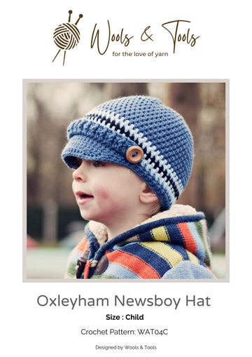 Oxleyham Newsboy Hat Crochet Pattern (Child)