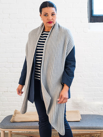 Cantilever Wrap in Berroco Merino 401 - Downloadable PDF