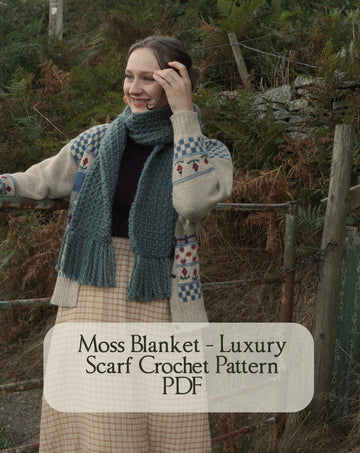 Moss Blanket - Luxury Scarf Crochet Pattern