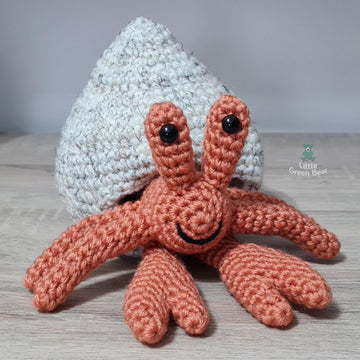 Horace the Hermit Crab - UK Terminology - Amigurumi