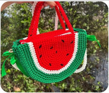 Watermelon Slice Bag Crochet Pattern PDF