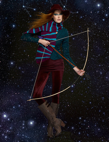 Zodiac Scarf - Sagittarius in Lion Brand Vanna's Choice - L30291B