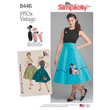 Simplicity Pattern 8446 Women's Vintage Skirt and Cummerbund 8446 - Sewing Pattern