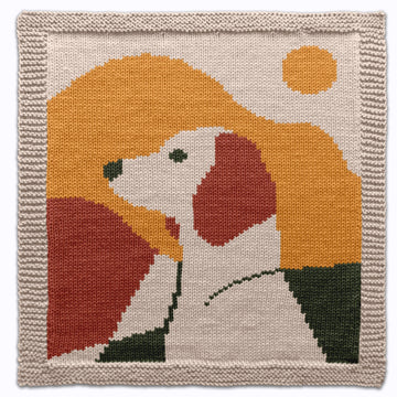 Hunting Dog Square Knitting Pattern