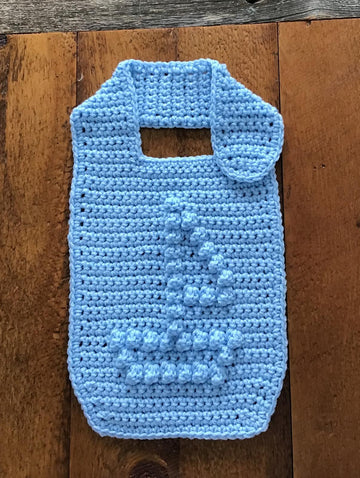 Baby Bib with Bobble Stitch Boat