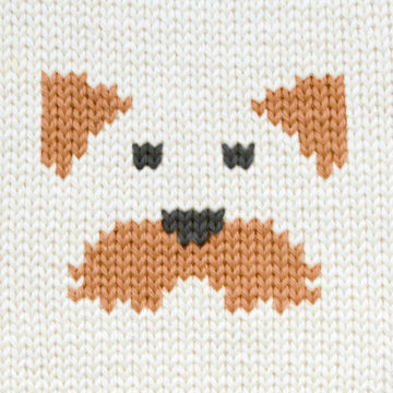 Wire Fox Terrier Face Knitting Chart
