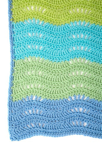 Cool Breeze Baby Ripple Blanket in Red Heart Soft Baby Steps - LW3337EN - Downloadable PDF