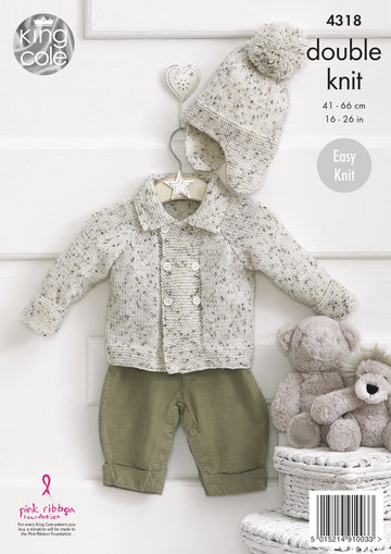 Babys Jacket & Hat in King Cole Smarty DK - 4318 - Downloadable PDF