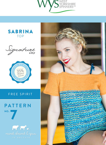 Sabrina Top in West Yorkshire Spinners Signature 4 Ply - Downloadable PDF