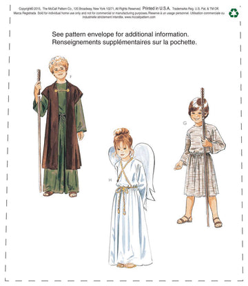 McCall's Christmas Costumes M7228 - Sewing Pattern