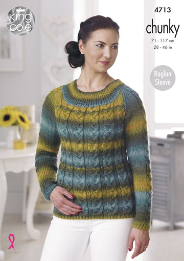 Sweater & Cardigan in King Cole Riot Chunky - 4713 - Downloadable PDF