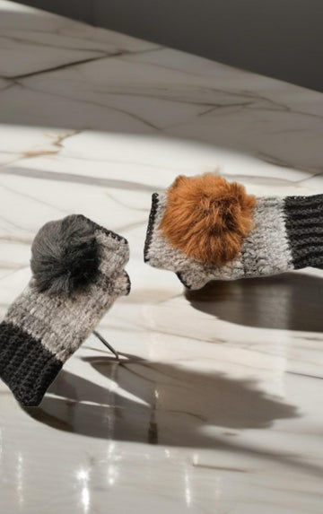Mismatch Mohair Mittens