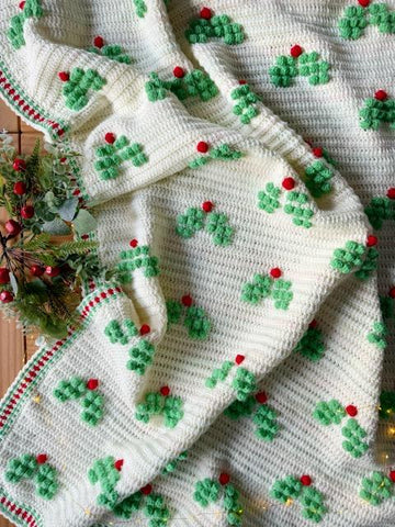 Boughs of Holly Blanket