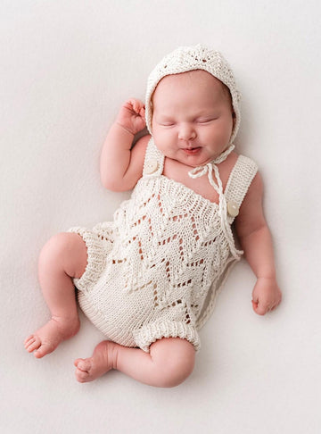Ellie romper and bonnet