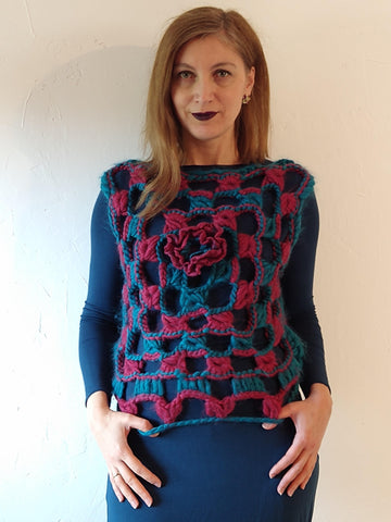 Broomstick Granny Top with Flower
