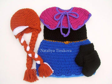 Anna Frozen Hat and Dress Outfit
