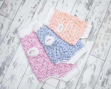 DK crochet sweaters for small dog breeds