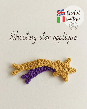 Christmas Star Crochet Pattern, Shooting Star Applique