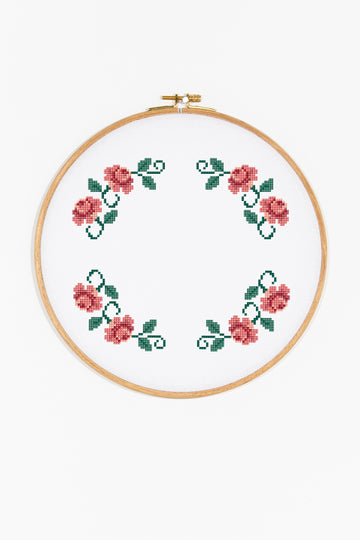 Rose Border in DMC - PAT0166 - Downloadable PDF