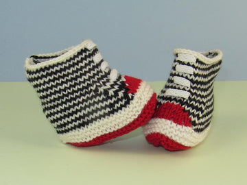Baby Stripe Basketball Booties
