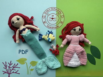 Mermaid amigurumi doll