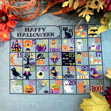 Tiny Modernist Halloween Calendar - Leaflet
