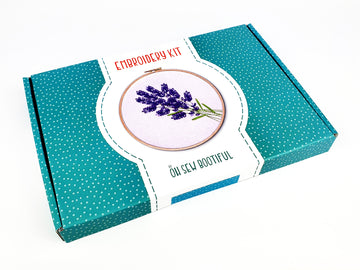Oh Sew Bootiful Lavender Printed Embroidery Kit