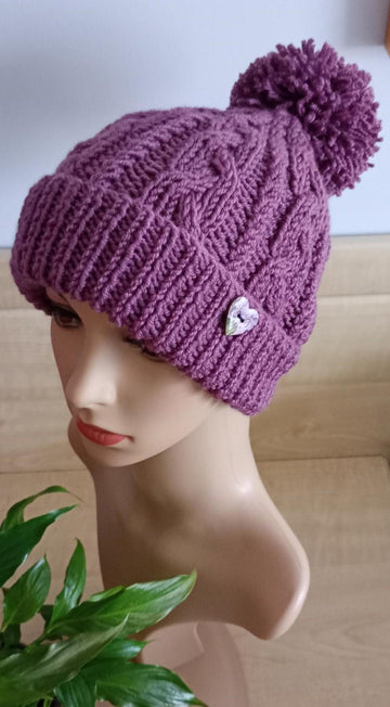Easy Cable n Twist Chunky Hat Womens Mens