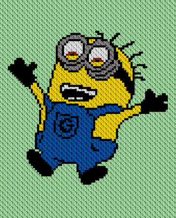 C2C Phil Minion Toddler Blanket Corner to Corner Crochet Pattern