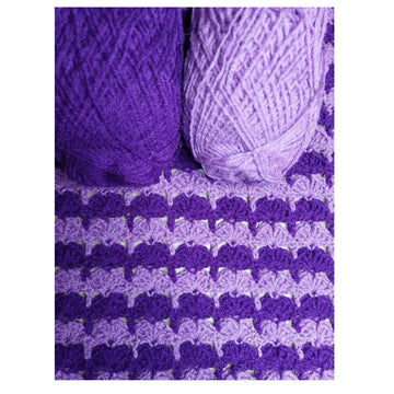 Crochet purple blanket pattern