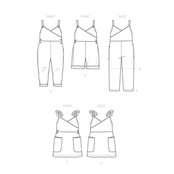 Simplicity Toddlers' and Children's Jumpsuit, Romper and Jumper S9558 - Sewing Pattern