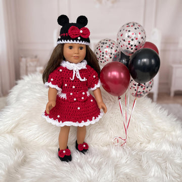 Minnie Mouse Doll Dress for 18" Doll