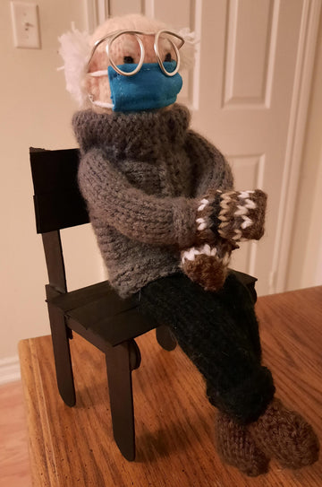 Knitted Bernie Sanders Doll