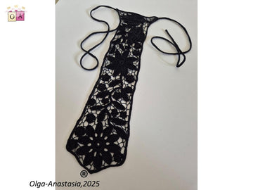 Black Irish Lace Tie