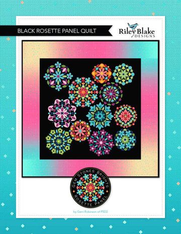 Riley Blake Black Rosette Panel Quilt - Downloadable PDF