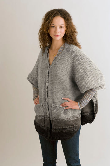 Metro Poncho in Lion Brand Wool-Ease - 90187AD