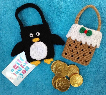 Penguin and Christmas Pudding Gift Bags