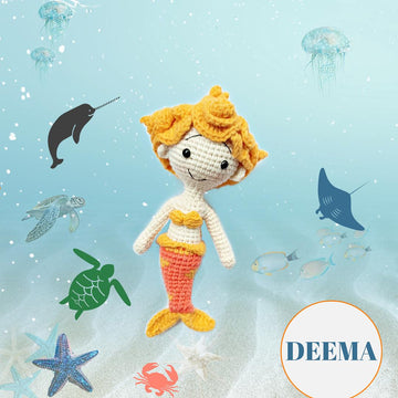 Deema The Girl Mermaid. Meemoo Crochet.