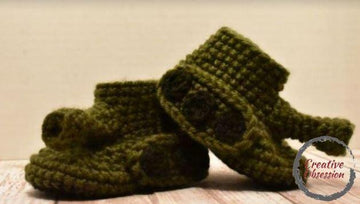 Tank Inspired Baby Booties