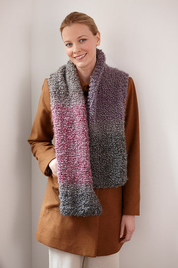 Simple One Ball Scarf in Lion Brand Homespun Thick & Quick - L30125B