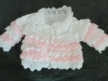 Frilled layers matinee coat