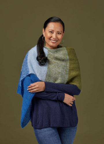 1261 Cold Spring Oasis - Shawl Knitting Pattern for Women in Valley Yarns Southampton by Valley Yarns