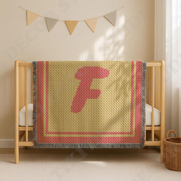 Initial Name Letter F | C2C crochet baby blanket pattern